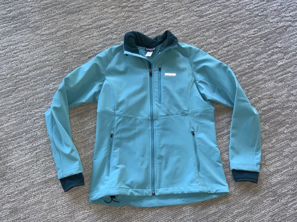 Patagonia W's Integral Jacket Womens Sz M Polartec Style SoftshellTurquoise Blue